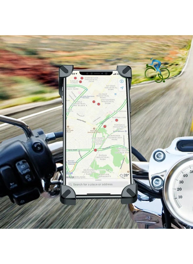 محمد أبو الجوخ حامل هاتف دوّار 360° للدراجة والموتوسيكل من Abo ElGoukh – حامل هاتف أسود متين مع دوران كامل يسمح بضبط زاوية المشاهدة بأفضل وضع. مشبك عالمي يمتد ليتناسب مع معظم الهواتف الذكية (من 4 إلى 7 بوصات)، مناسب أثناء ركوب الدراجات، السكوتر أو الدراجات النارية. متوفر بنسختين: من سبائك الألومنيوم خفيفة الوزن أو من البلاستيك المتين لتلبية رغبتك وتناسب نمط القيادة. آلية قفل مقاومة للصدمات والرياح تحافظ على ثبات الهاتف حتى على الطرق الوعرة. يحتوي على بطانات سيليكون مانعة للانزلاق لحماية الجهاز. المشبك سهل التثبيت على مقابض بقطر 22–32 مم ويفك بسرعة. الهيكل مقاوم للمطر والغبار. هدية مثالية للراكبين الذين يستخدمون GPS أو المكالمات أو البث أثناء الركوب – استمتع براحة الاتصال بدون استخدام اليدين وجودة موثوقة من Abo ElGoukh. - Image 5