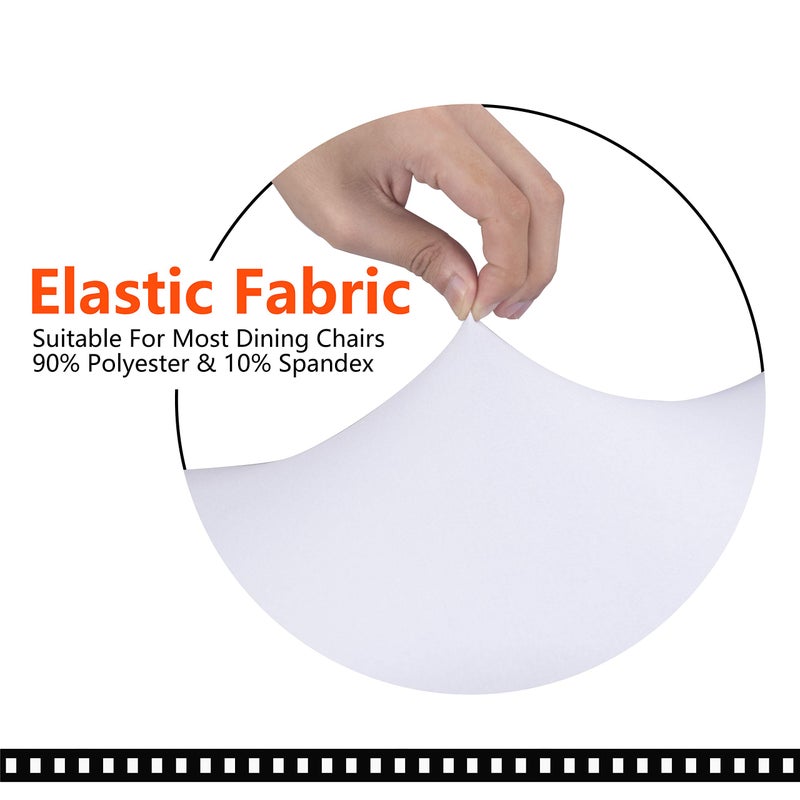 SARAFLORA Office Chair Cover- Large, White- Removable Computer Chair Cover for Office Chair with Zipper for Universal Rotating Chair Desk Chair Cover High Back Chair Seat Washable Protector for Pets - Image 3