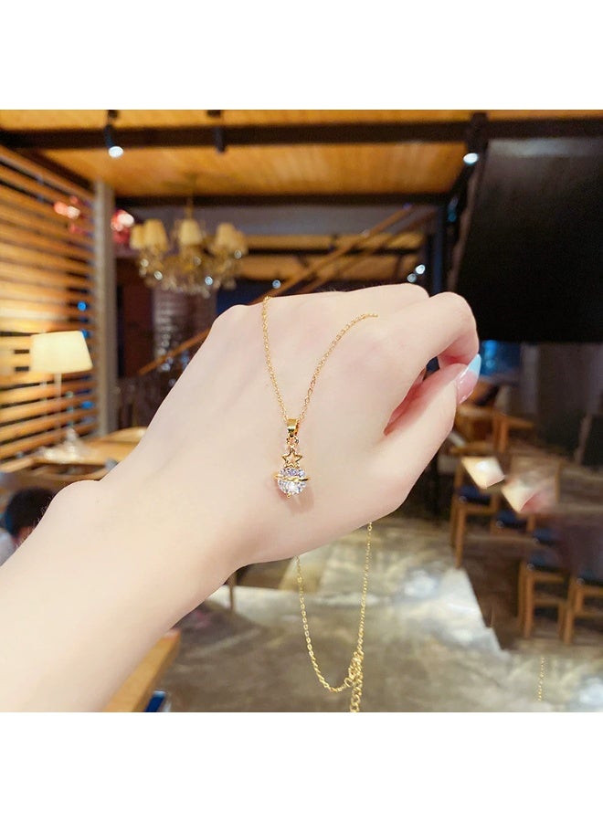 Goolsky قلادة كوكب مع تعليقة – تصميم أسلوب المحكمة الرجعية مع تصميم السماء المرصعة بالنجوم، زخرفة سماوية، للارتداء اليومي/الحفلات/الأزياء الكلاسيكية، تفاصيل متلألئة - Image 4