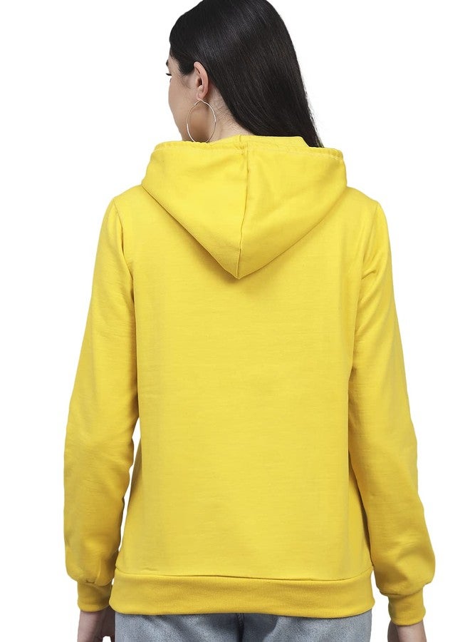 KOTTY Women Yellow Full Sleeve Printed Sweatshirt(Mustard Yellow,40) - Image 4