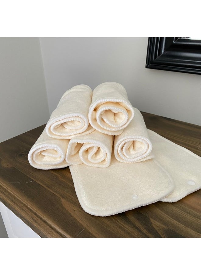 Nora's Nursery - Nora's Nursery 7 Pack Cloth Diaper Prefold Inserts with Snap - 2-4-2 Layers - Reusable and Absorbent - 13" x 15" Perfect for Any Diaper - Image 1