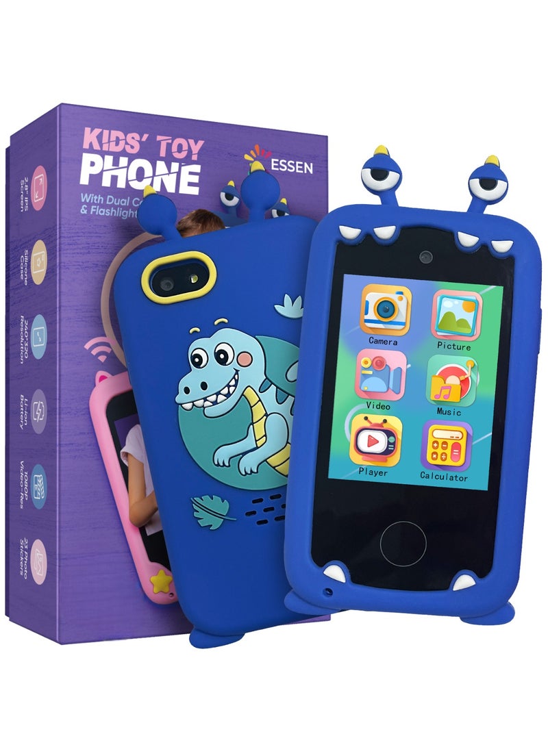 ESSEN Kids Smart Phone Toys for Boys Ages 3-8 Toddler Play Travel Toys with Dual Camera Educational Learning Games Puzzles MP3 Music Player Birthday Gifts for Kids Boys 3 4 5 6 7 8 Year Old - Image 1