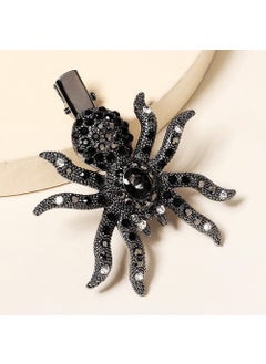 Halloween Spider Hair Clips Creative Rhinestone Insect Headclip Sparkle Rhinestone Monster Hairpins Black Rhinestone Spider Hair Pins Vintage Halloween Hair Clip for Party