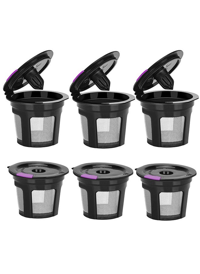 Fanski - 6 Pack Universal Refillable Coffee Cup,Reusable K Cups, Filters With Food Grade Stainless Steel Mesh Eco-Friendly Coffee Pods, Works Perfectly With Keurig 2.0 And 1.0 Brewing Machines - Image 1