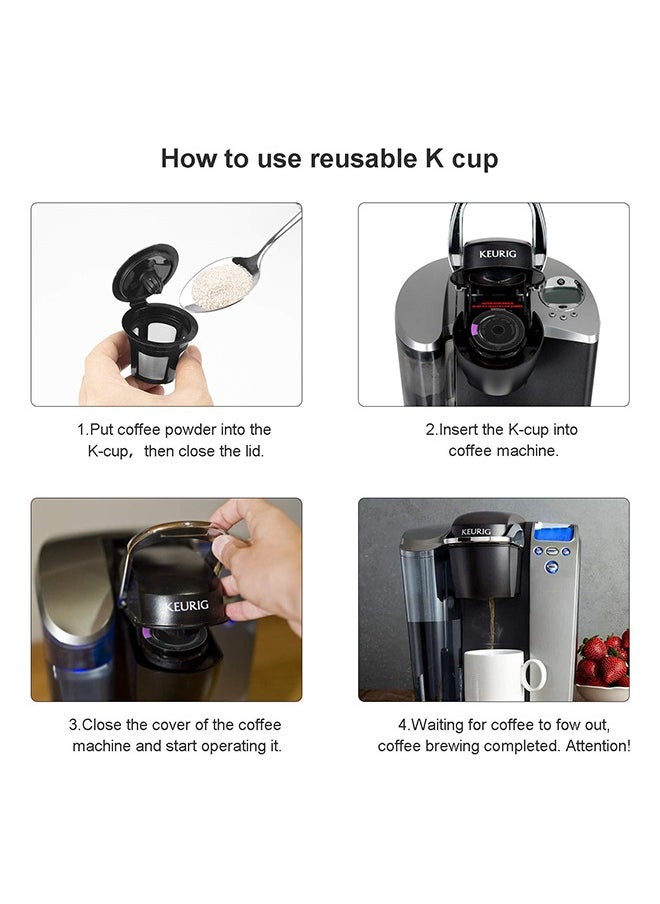 Fanski - 6 Pack Universal Refillable Coffee Cup,Reusable K Cups, Filters With Food Grade Stainless Steel Mesh Eco-Friendly Coffee Pods, Works Perfectly With Keurig 2.0 And 1.0 Brewing Machines - Image 1