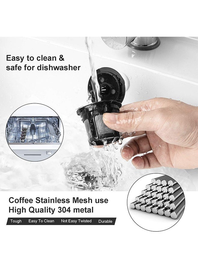 Fanski - 6 Pack Universal Refillable Coffee Cup,Reusable K Cups, Filters With Food Grade Stainless Steel Mesh Eco-Friendly Coffee Pods, Works Perfectly With Keurig 2.0 And 1.0 Brewing Machines - Image 1