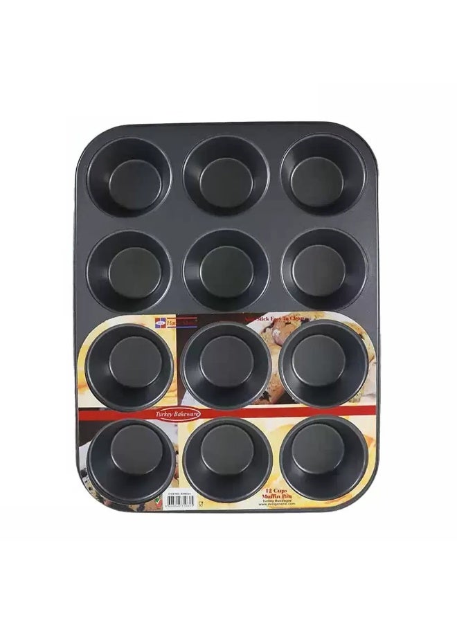 Home Maker AVCI Non-Stick Easy to Clean- 12 Small Cups Muffin Pan - Image 2