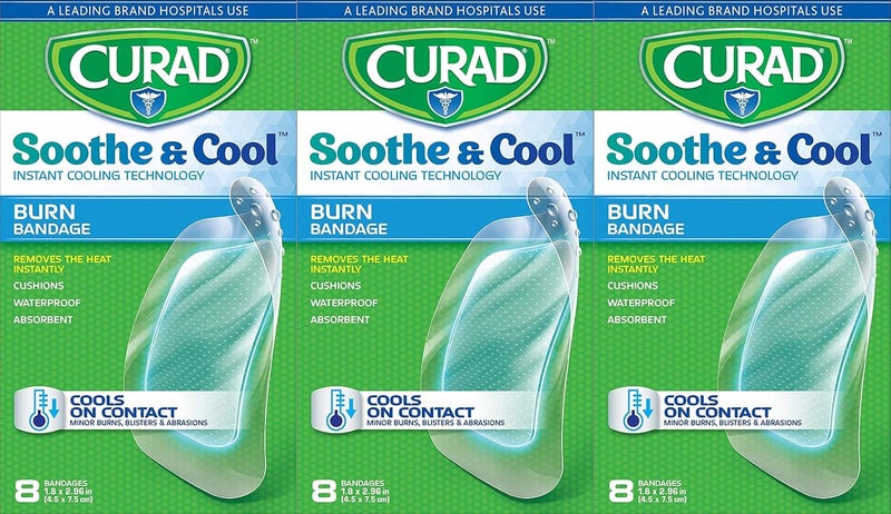 CURAD Soothe and Cool Clear Gel Bandages 8 Count Pack of 3 - Image 2