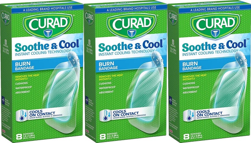 CURAD Soothe and Cool Clear Gel Bandages 8 Count Pack of 3 - Image 1