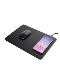 glassology Large Wireless Charging Mouse Pad 2 in 1 Multifunctional Qi Wireless Charger & Mousepad in Elegant Black  - Image 1