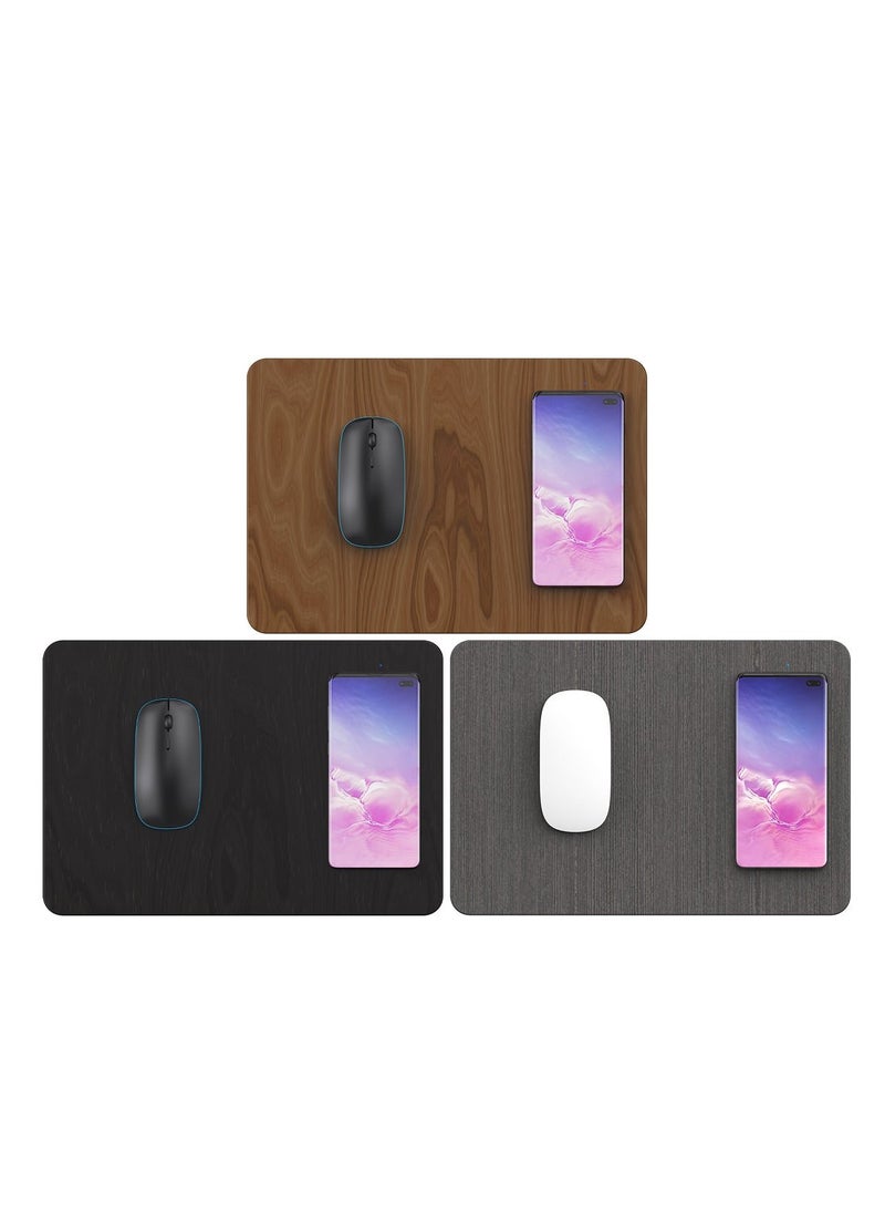 glassology Large Wireless Charging Mouse Pad 2 in 1 Multifunctional Qi Wireless Charger & Mousepad in Elegant Black  - Image 4