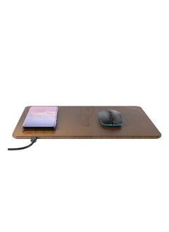 glassology Large Wireless Charging Mouse Pad 2 in 1 Multifunctional Qi Wireless Charger & Mousepad in Elegant Black  - Image 2