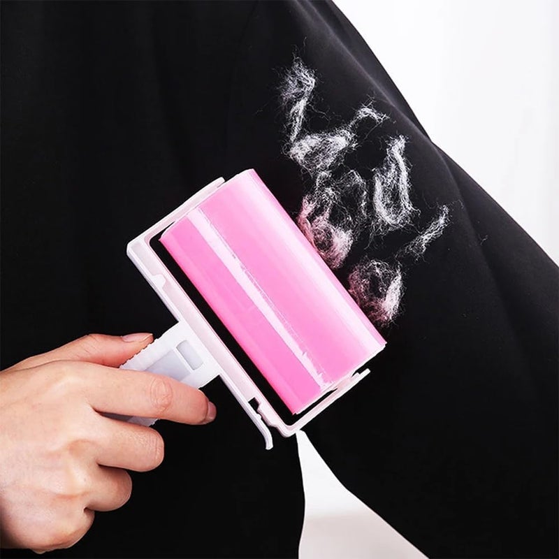 Sticky Roller Silicone Washable Reusable Lint Roller for Pet Hair Dog Cat Dirt Portable Lint Roller for Carpet Clothes Furniture (Yellow) - Image 3