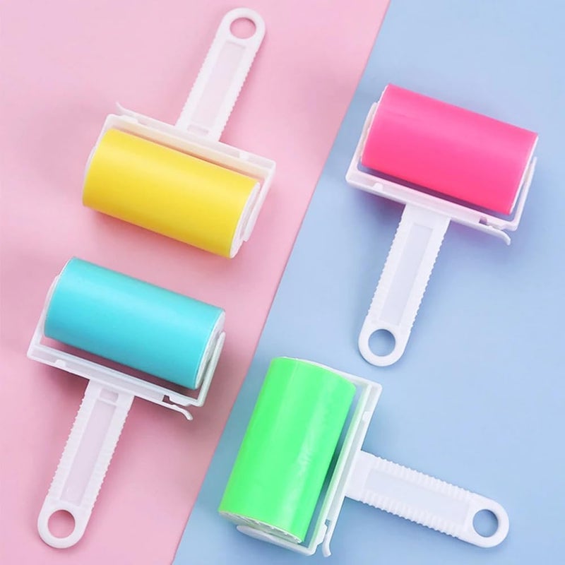 Sticky Roller Silicone Washable Reusable Lint Roller for Pet Hair Dog Cat Dirt Portable Lint Roller for Carpet Clothes Furniture (Yellow) - Image 4