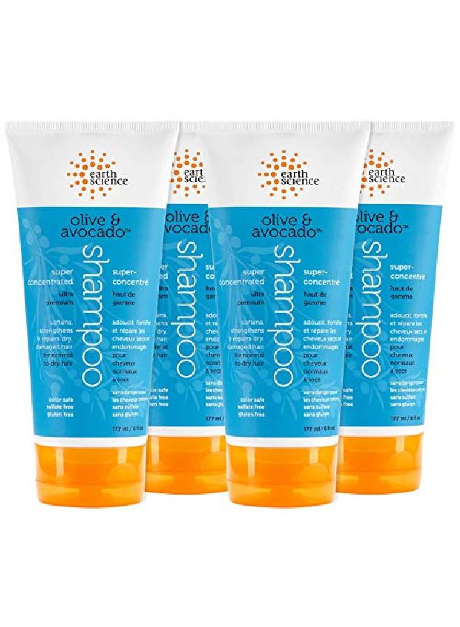 Earth Science Olive & Avocado Shampoo For Normal To Dry Hair (Packs Of 4) - Image 1