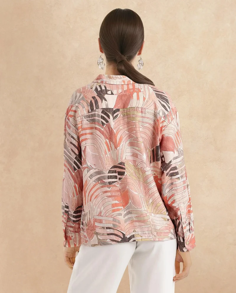 Rareism Women's Print Boxy Shirt