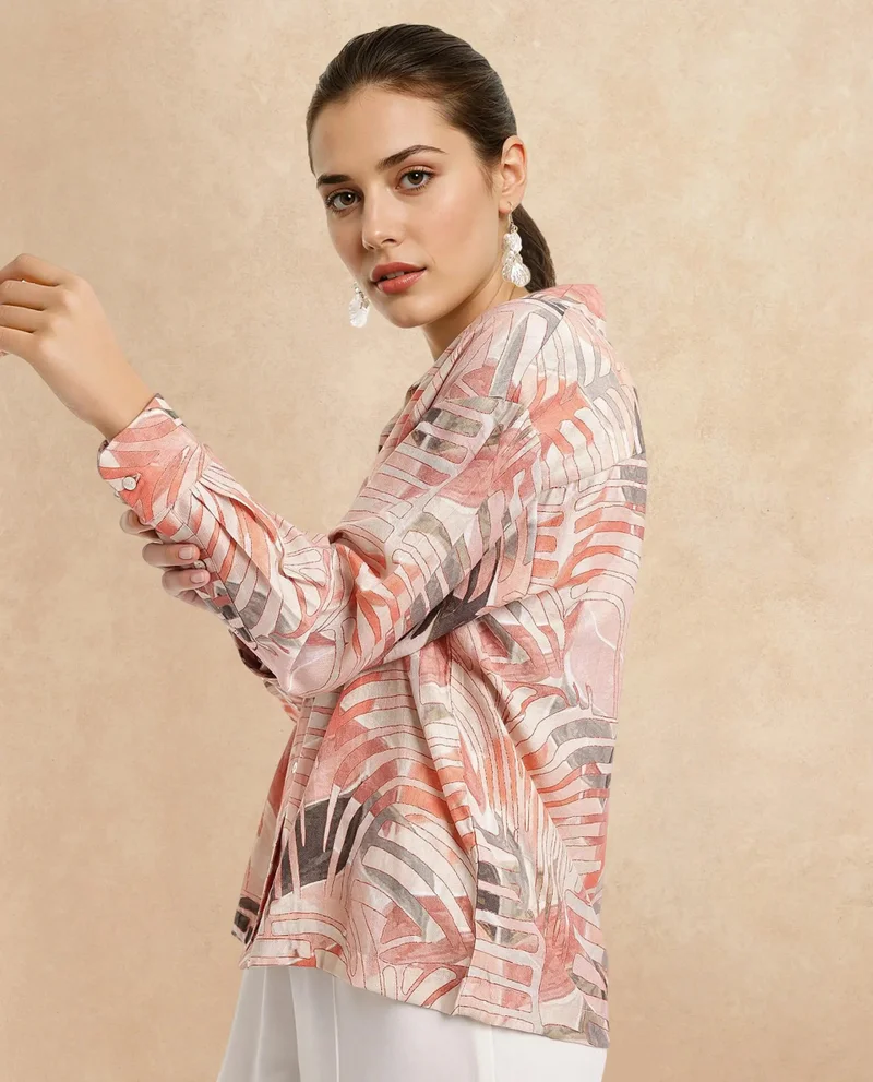 Rareism Women's Print Boxy Shirt
