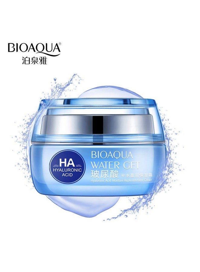 بيو أكوا مرطبات التنظيف المضادة للشيخوخة Ha Water احصل على كريم تجديد بشرة الوجه وحمض الهيالورونيك والمكونات الطبيعية المرطبة 50 جرام - Image 2