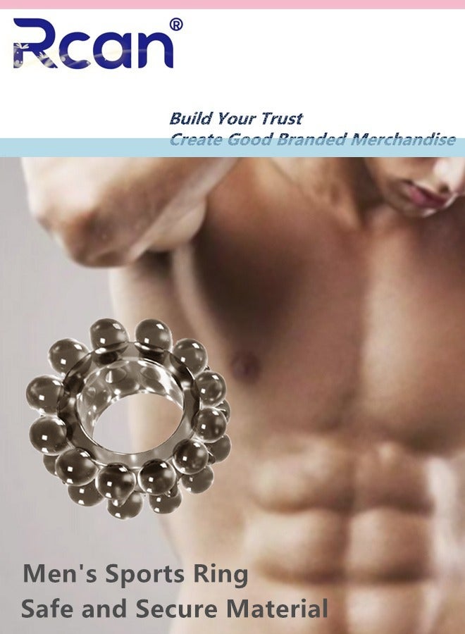 ركان حلقة رياضية مرنة للرجال من السيليكون سهلة التمدد ومقاومة للتمزق ومقاومة للتمزق وتحمل ممتد ومقاومة للماء ومقاومة للاهتراء وناعمة مناسبة للمنزل الرياضي للذكور - Image 1