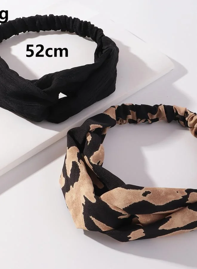Take Two Black Set of 2 - Twist Detail Headband for Women | Best Price UAE