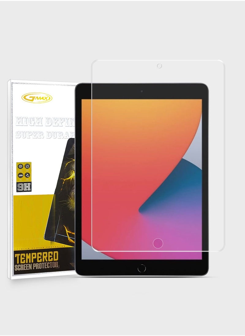واقي شاشة زجاجي مقوى عالي الجودة 9H 0.33 مم لجهاز Apple iPad مقاس 10.2 بوصة (2019، 2020، 2021) - غطاء كامل، مضاد لبصمات الأصابع، مضاد للفقاعات، مقاوم للخدش، سهل التركيب