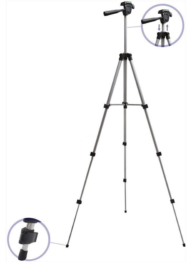 eCostConnection 50" Aluminum Camera Tripod with Built in Bubble Level Indicator for All GoPro HERO Cameras + Tripod Mount & an eCostConnection Microfiber Cloth - Image 3