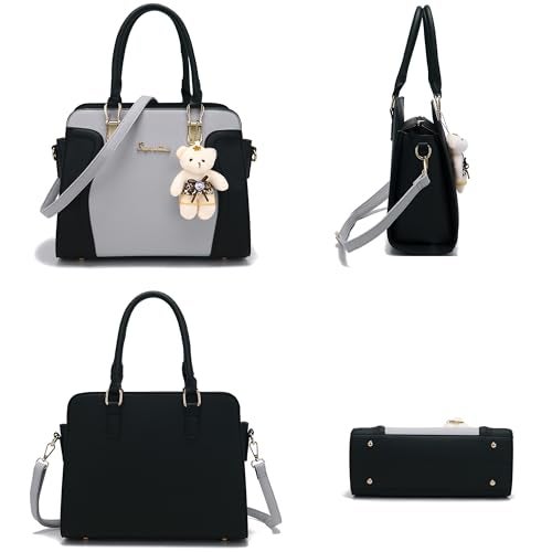 Soperwillton Purses for Women Crossbody Shoulder Handbags Top Handle Satchel Tote Bag Wallet Set 3pcs - Image 5