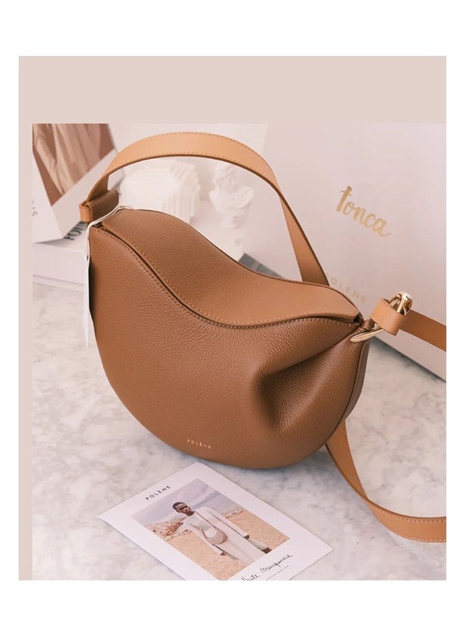 NIBEMINENT Polene pea bag genuine leather one-shoulder crossbody bag  - Image 5