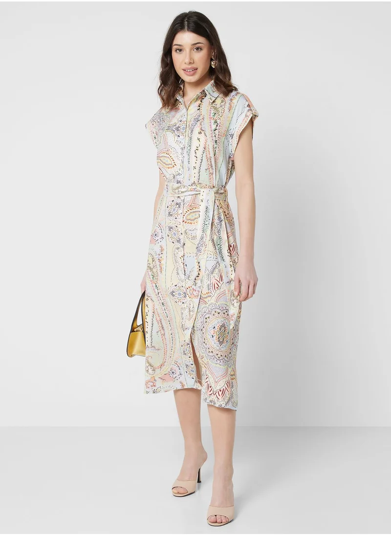 ELLA Printed Shirt Dress