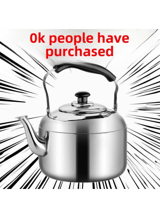 304 Stainless Steel Thickened Sound Kettle Large Capacity Whistle Extra Thick Boiling Kettle Induction Cooker Gas Stove New-Color:Extra Thick Sound Pot Comes With A Scouring Pad + G Scale Remover-Capacity:No. 3 Pot Is Filled With Approximately 2kg Water. Highly Recommended. T-shirt Is Too Small - Image 3