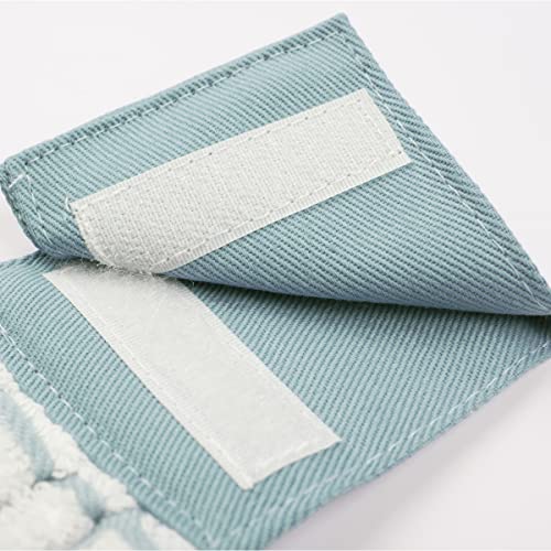 Ritz Premium 100% Cotton Solid and Multi Check Kitchen Tie Towel Absorbent, Super Soft, and Fast Drying Hang Towel, Set of Three, Dew - Image 3
