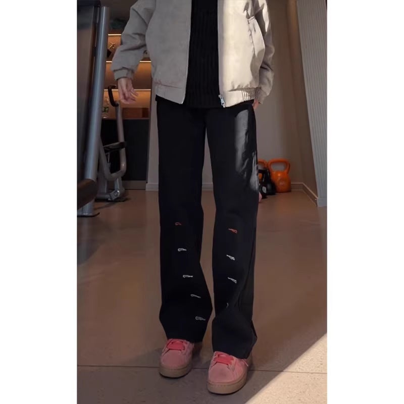 Unisex Classic Denim Jeans Loose Fit Daily Outdoor Wear - Image 4