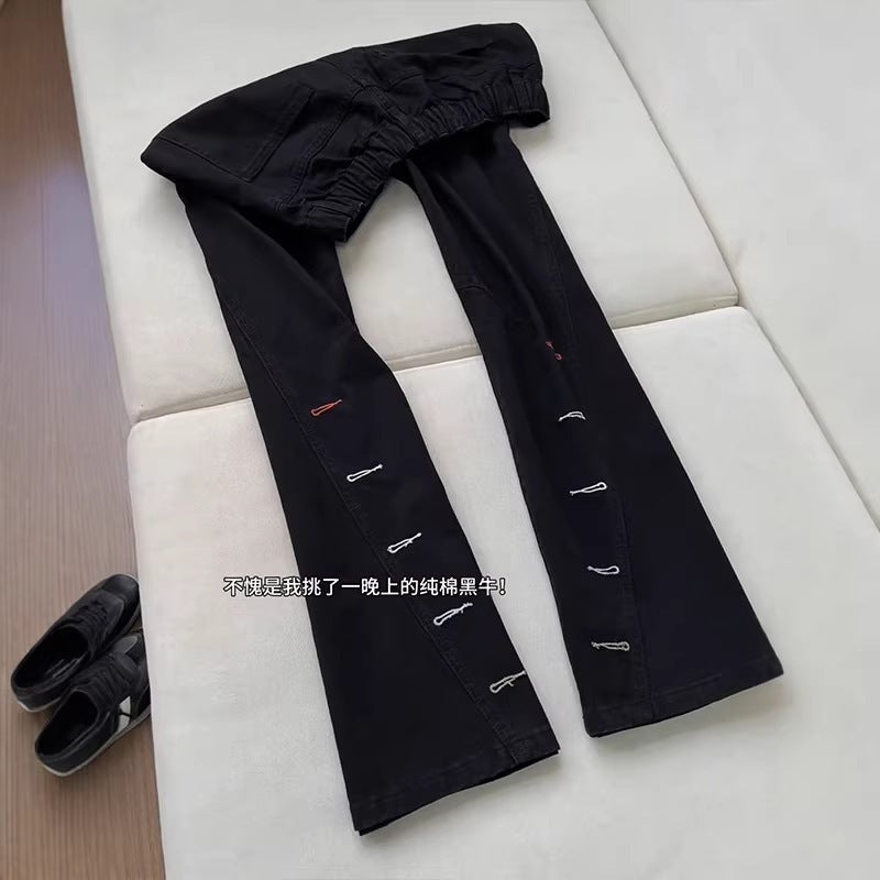 Unisex Classic Denim Jeans Loose Fit Daily Outdoor Wear - Image 5
