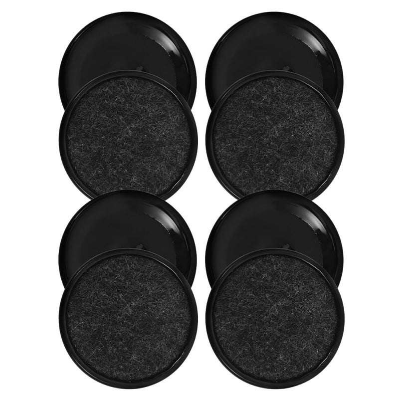 8 Pcs Round Furniture Pads With Plastic Coasters For Hardwood Floors And Carpet Protection - Image 2