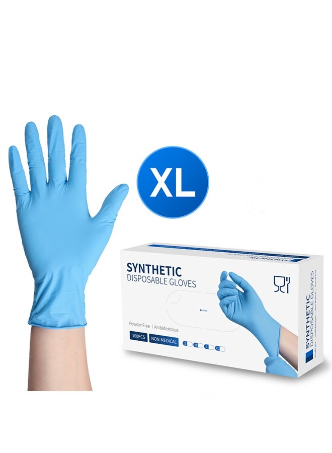 general Disposable Nitrile Gloves, Chemical Resistant, Powder-Free, Latex-Free, Non-Sterile, Food Safe,100,Blue,XL - Image 1