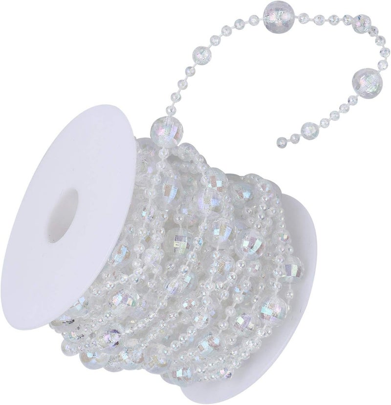 ZJchao Acrylic Bead Garland String, DIY Party Decoration with Smooth Surface for Wedding, Christmas, Thanksgiving, 10m - Image 2