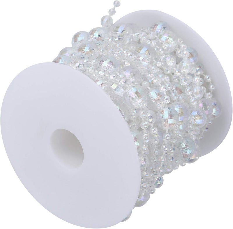 ZJchao Acrylic Bead Garland String, DIY Party Decoration with Smooth Surface for Wedding, Christmas, Thanksgiving, 10m - Image 1