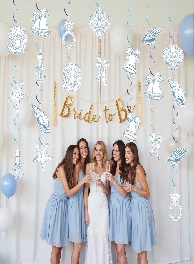 Urlax Blue Bow Starfish and Seashell Party Decorations The Summer Party Decor for Under The Sea Birthday, Summer Beach Wedding, Mermaid Baby Shower, Bachelorette Party Celebration - Image 5
