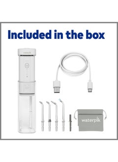 Waterpik Waterpik Cordless Slide Professional Water Flosser, Portable Collapsible for Travel and Storage, with Travel Bag and 4 Tips, ADA Accepted, Rechargeable and Waterproof, White WF-17CD010-1  - Image 5