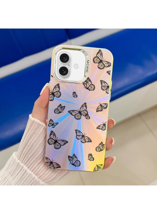 S-TOP Case For iPhone 16 Plus Electroplating Laser Butterfly Phone Case - Image 1
