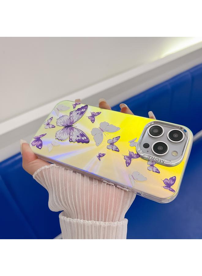 S-TOP Case For iPhone 16 Plus Electroplating Laser Butterfly Phone Case - Image 5
