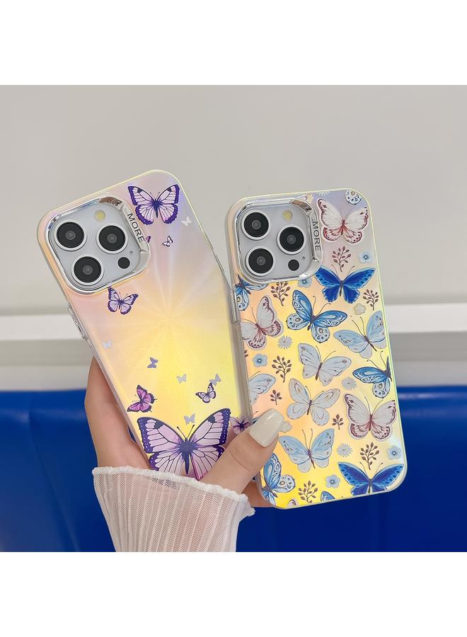S-TOP Case For iPhone 16 Plus Electroplating Laser Butterfly Phone Case - Image 4