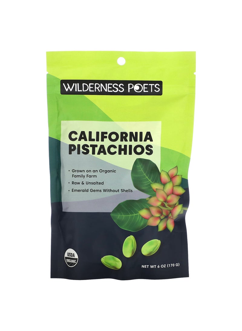 Organic Organic California Pistachios, Unsalted, 6 oz (170 g)