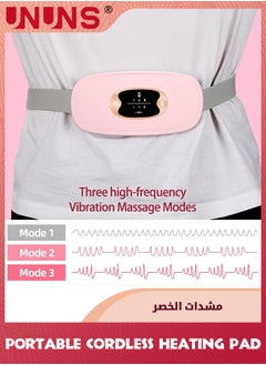 UNUNS Portable Cordless Heating Pad,Electric Heating Pads For Cramps/Menstrual,3 Massage Modes,3 Heat Levels,5s Rapid Heating,Menstrual Heating Pad For Women Girls Back Belly Pain Relief,Thoughtful Gift  - Image 5