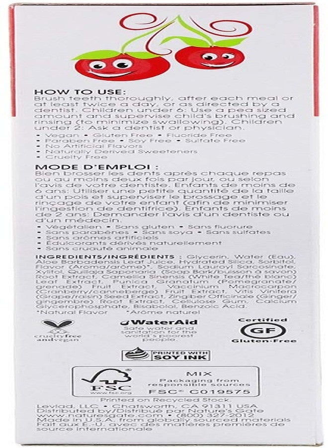 Nature's Gate Natural Toothpaste Gel, Cherry for Kids, 5 oz (Pack of 3) Set - Image 2