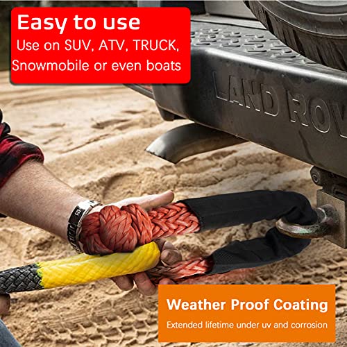 SCHTUMPA Soft Shackle 1/2" X 22 Inch (57,000LBS) Breaking Strength, Synthetic Road Recovery Rope for Sailing SUV ATV 4X4 Truck Jeep 2 Pack -Safer Than Metal Shackle - Image 5