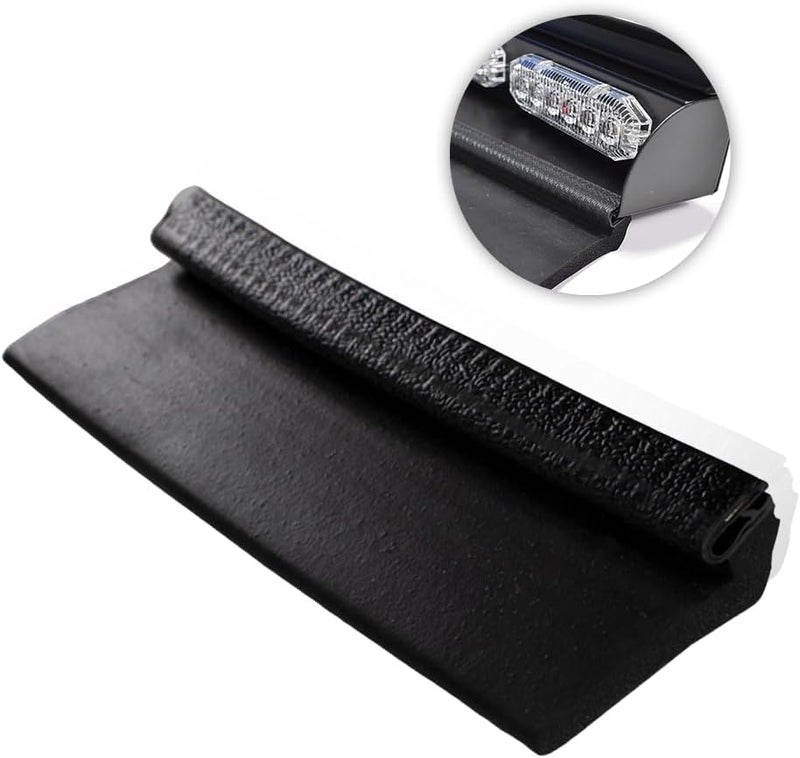 UBL 18 Inch Large Black Rubber Gasket for Light Bar - Eliminate Emergency Warning Visor Dash Stick Surface Mount Light - Windshield Flashback Guard (2) - Image 1