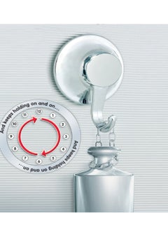 EVERLOC حامل فرشاة أسنان Everloc، بدون حفر، بدون براغي، بدون غراء، بدون لاصق، كروم مثبت على الحائط بالشفط الفراغي، حامل معجون الأسنان، حامل فرشاة أسنان الحمام، منظم الأسنان، سهل التركيب، EVL-10241  - Image 4