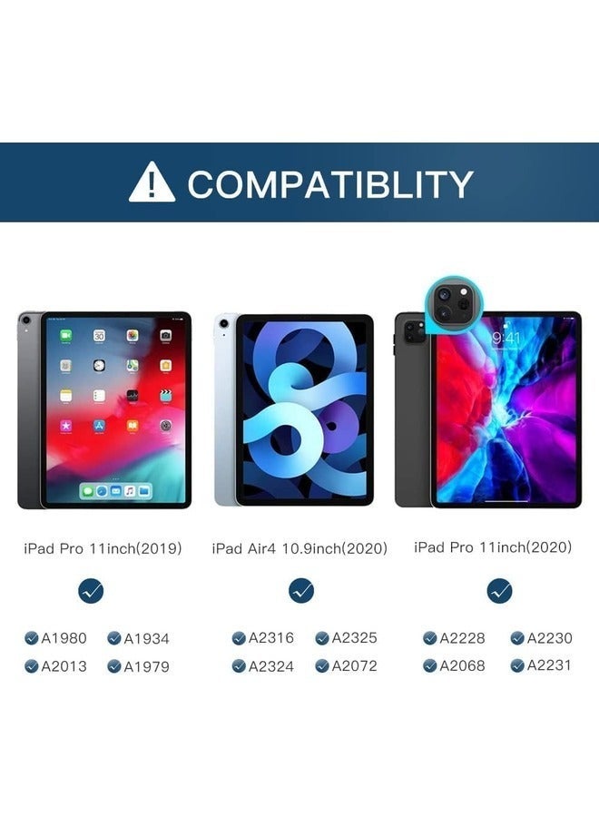 Gravity 10.9-11 Inch iPad Keyboard Case with Trackpad: Folio Cover Compatible with iPad 8th/7th Gen (2020/2019), iPad Air 3 (2019), and iPad Pro 10.5" (2017) - Image 2