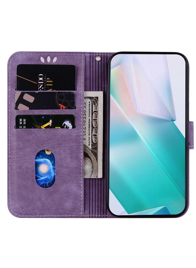 اس-توب جراب لهاتف iPhone 12 / 12 Pro جراب هاتف من الجلد المنقوش عليه نمر صغير - Image 4